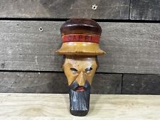 Antique Hand Carved Wooden Face Tobacco Pipe “Capri”  picture