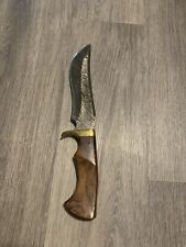 RARE HAND FORGE HUNTING CAMPING SURVIVAL BOWIE KNIFE  WOOD  SHEATH picture