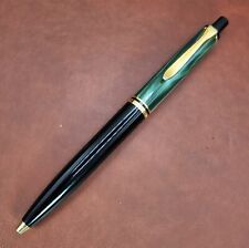 Pelikan Classic K200 Green Marble Black Gold Accent Clicker Ballpoint Pen German picture