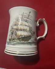 Staffordshire Bone China Sailing Ship sailor Elizabethan Gentleman's Tankard Cup picture