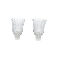 Set of Cystal Glass Shabbat Shabbos Oil or Candle Holders () Crystal Ornate Cup picture