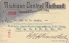 1908 Michigan Central Railroad employee pass - Lake Shore & Michigan Southern picture