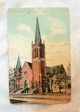 Catholic Church Colorado Springs 1909 VTG Antique Postcard Posted Some Wear picture