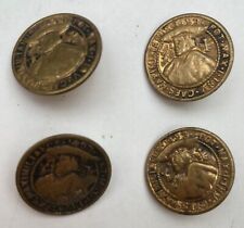 Set of 4 Antique Brass Buttons MAXIMILIAN I picture
