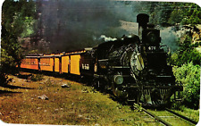 Narrow Gauge Train Rio Grande Railroad Durango to Silverton CO Postcard 1950s picture
