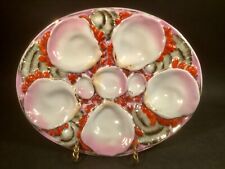 Beautiful Antique Oval German Porcelain Oyster Plate picture