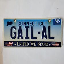 2007 CONNECTICUT UNITED WE STAND VANITY LICENSE PLATE 🔥FREE SHIPPING🔥 GAIL AL picture