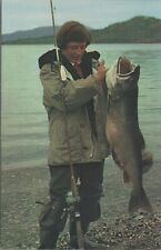 Postcard Fishing Alaskan 36 Pound Trout  picture