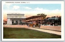 Elmira, New York NY - Lackawanna Train Railroad Station - Vintage Postcards picture