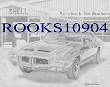 1972 Pontiac GTO MUSCLE CAR ART PRINT picture