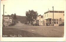 RPPC Hayden Colorado Street Scene Business District 1930s era picture