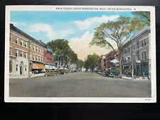 Vintage Postcard 1932 Main Street, Great Barrington, Massachusetts (MA) picture