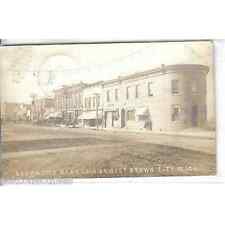 RPPC - Brown City Michigan 1911 Vintage Postcard, Brown City Bank Looking West picture