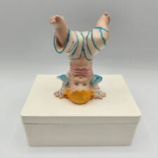 Vintage Lillian Vernon Made in Italy Trinket Box Whimsical Headstand Boy picture