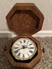 VINTAGE Rare GLENLIVET SCOTCH ADVERTISING CLOCK BAR PUB IN WOODEN BOX VERY NICE picture