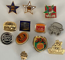 Burger King Fast Food Restaurant Vintage Colorful Collectible Lapel Pin. picture