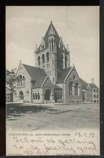 Early Uniontown Pennsylvania First Presbyterian Church Historic Vintage Postcard picture
