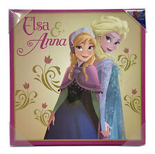 Frozen Elsa & Anna Stretched Canvas Print 18”x 18”Rare 2012 picture