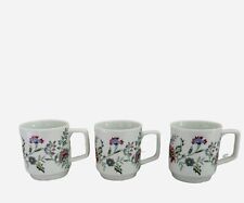 Vintage PMC Coffee Vine Flower Design Stackable 8 Oz Mug YSB1 Set Of 3 picture