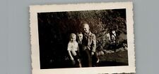 Antique 1940's Dad With The Kids Black & White Photography Photos picture