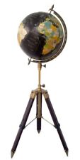 Nautical 12 ''Globe Tripod Stand World Authentic Modern Table Map Adjustable picture