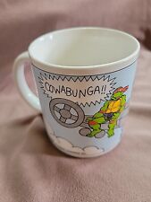 Vintage VTG Teenage Mutant Ninja Turtles COWABUNGA Coffee Mug  1990 Korea picture