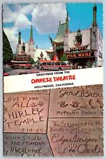 Hollywood California~Chinese Theatre Marquee: STAR WARS~Sidewalk~1977 Postcard picture
