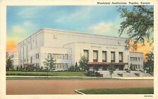 Topeka Kansas~Art Deco Municipal Auditorium~1940 Postcard picture