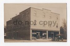 RPPC NY Concrete Block Grange Hall at 10 N Main St, Elba, Genesee Co., New York picture