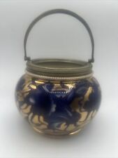 Antique Flow Blue Biscuit Jar picture