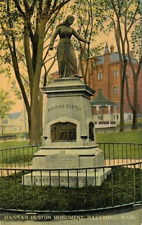 Hannah Duston Monument in Haverhill, MA FW Woolworth antique postcard picture