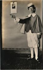 MAN IN COSTUME antique real photo postcard rppc THEATRE OR PARADE OUTFIT c1910 picture