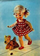 1968 Toys Dolls Walk Girl and Puppy Postcard Unposted Children card picture