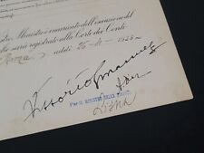 King Italy Vittorio Emanuele III Signed Royal Document Royalty Emperor Ethiopia picture