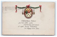 Postcard Christmas Cheer window candles 1924 D12 picture