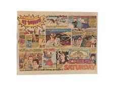 PRINT AD 1977 CBS Saturday Morning Cartoons Comic Size 2 Page Ad  Authentic  picture