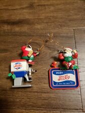 Lot Of 2 Pepsi Cola Santa Collectible Ornaments picture