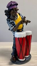 Vintage Reggae Nyabinghi Drummer Hand Sculpted Clay Statue Signed picture