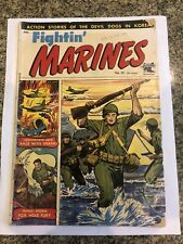 Fightin Marines # 10 (1952) St John Comic, Matt Baker Cover, Pre-code, Golden picture