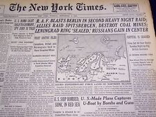 1941 SEPT 9 NEW YORK TIMES - ALLIES RAID SPITSBERGEN DESTROY COAL MINES- NT 1364 picture