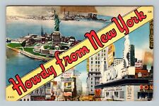 New York City NY, Banner Greetings, Hotels, New York c1954 Vintage Postcard picture