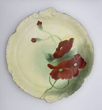 Rare Limoges W.G. & Co. France Hand-Painted Poppy Plate – Signed by M. McGrew picture