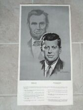 Poster JFK vs Abe Lincoln Assassination Eerie Facts 12 x 24