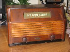 VINTAGE AIR KING Tabletop WOODEN CASE TUBE STYLE RADIO MODEL NUMBER 4603-1 picture