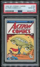 1992 DC Cosmic Card #169 Action Comics 1 Superman PSA 10 Gem Mint Low Pop DCU 📈 picture
