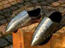 Combat Gothic Armor Shoe Pair ~ Medieval Knight Spartan ~Crusader Armour Sabaton picture