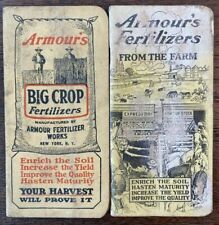Armours Fertilizers Farmer Pocket Memo Book Reference Calendars Used 1918 1921 picture