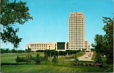 Distance View North Dakota State Capitol Building Bismarck ND Postcard Unused picture