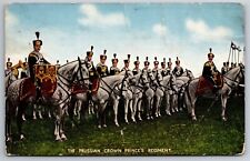 The Prussian Crown Prince's Regiment Horseback Soldiers WWI C1910 Postcard L24 picture
