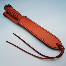 Ontario Knife Sheath Brown Leather fixed blade 13